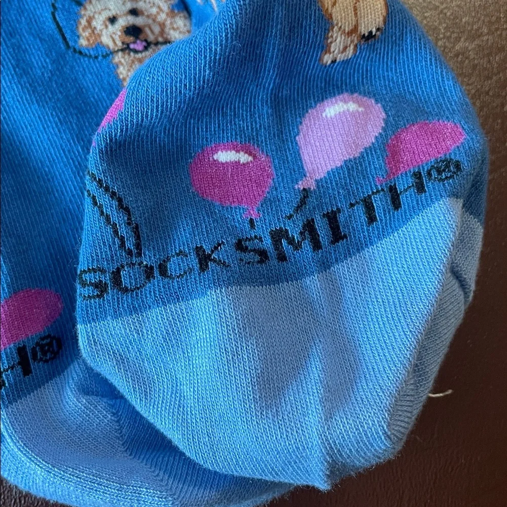 Socksmith Women's Crew Socks Doggy Doodle Party Blue Novelty Footwear